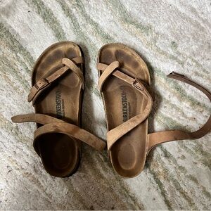 Birkenstock Yara Wrap Ankle Tan Sandals